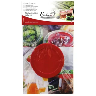 Weck Einkochwelt Weck Silikondeckel rot