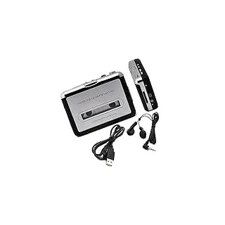 SUIOPPYUW Mini USB Kassettenaufnahmeband, MP3 Player, wiederaufladbarer Kassettenspieler, Kunststoff Konverter, praktischer Recorder für Reisen