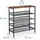 Relaxdays Schuhregal 75 x 81 x 30 cm 5 Ebenen Braun/Schwarz