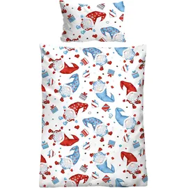 biberna Weihnachten Blau 100 x 135 cm + 2 x 40 x 60 cm