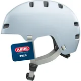 ABUS Fahrradhelm XOXO - Cityhelm im Skater-Look - Helm für Skateboard, Fahrrad, Scooter - mit optimiertem Kinnpolster - für Jugendliche und Erwachsene - Größe M, Blau