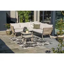 Garden Impressions KRETA Alu Rope Ecklounge Set Gartenmöbel Sitzgruppe natur