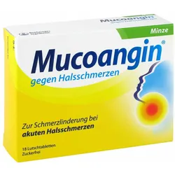 Mucoangin gegen Halsschmerzen Minze Lutschtabletten