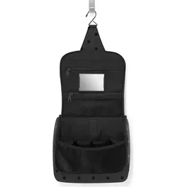 Reisenthel toiletbag Glossy dot Black - praktischer Kulturbeutel mit Haken, wasserabweisendes Material