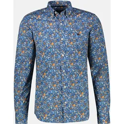 Herrenhemd FLOWERS in Übergrössen - Storm Blue - 6XL