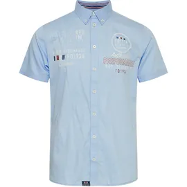 FQ1924 Kurzarmhemd Blau M