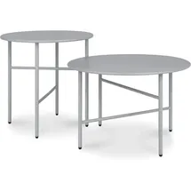 bomoe Finn Beistelltisch Ø 44x46cm + Ø 53x36cm Grau