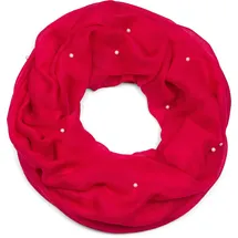 Stylebreaker Loop Schal mit Perlen Rot | Einheitsgröße