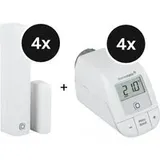 Homematic IP Set Heizen - easy connect mit Heizkörperthermostat und Tür-/Fensterkontakt - 4er-Set