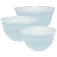 GREENGATE Schüssel 3er Set Alice aus Kunststoff hellblau