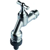 aalberts Seppelfricke Armaturenkombination 8001 DN 20, matt-chrom, Rohrbelüfter, Knebelgriff