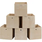 Songmics Aufbewahrungsbox, 6er Set, sandbeige