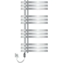 LuxeBath 500 x 1000mm IRON EM DESIGNHEIZKÖRPER HEIZWAND ELEKTRO CHROME ANSCHLUß 50mm 600W