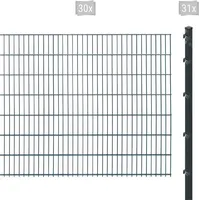 Arvotec Doppelstabmattenzaun ESSENTIAL 143 zum Einbetonieren, (Set, 61-St), Zaunhöhe 143 cm, Zaunlänge 2 - 60 m grau 60 m x 143 cm