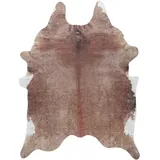 Teppich Waschbar Flachgewebe Kuhfell-Imitat Polyester Wohnzimmer Braun Sonderform 150x200 | Kadima Design