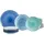 Mambocat Tellerset 18-tlg. Blue Curacao 6 Personen verschiedene Blau-Töne