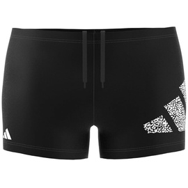 adidas Herren Boxer Swimwear Branded Boxer-Badehose, Black / White, XS