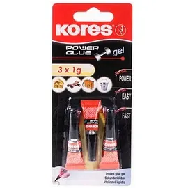 KORES Sekundenkleber Powerglue Gel 1 g 3 St.