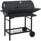 casa.pro Holzkohlegrill Armento 95 x 108 x 61 cm Schwarz 
