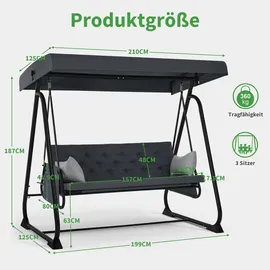 MCombo M MCombo Dunkelgrau 3-Sitzer