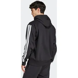 adidas Essentials 3 Stripes Fleece Hoodie Herren Black/White S