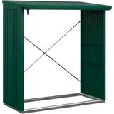 Hörmann Kaminholzregal Trend-V Typ 2 Metall 181 x 103 x 198 cm moosgrün