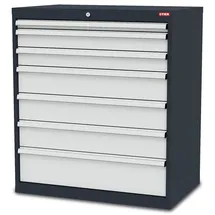 Stier Schubladenschrank Stahl 900x575x1020 mm blau 7 Schubladen