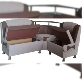 RODNIK Eckbank Samba New, Sitzbank, mit Stauraum und Ablage in Cappuccino-Braun