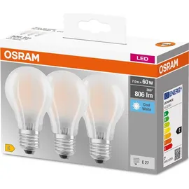 osram homelighting LED Glühlampe 4058075592452 7W E27 Neutralweiß 3 St.