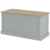 loft24 Truhenbank Bruce, MDF foliert im Landhausstil, Breite 90 cm grau