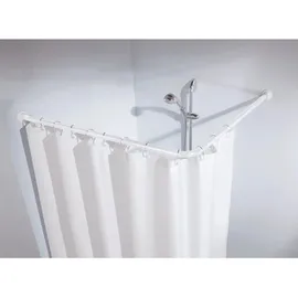 KLEINE WOLKE Duschvorhangstange L-Form 90 x 90 cm weiß
