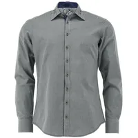 OS-TRACHTEN Herren-Langarmhemd, Slim Fit, dunkelgrün, 41/42