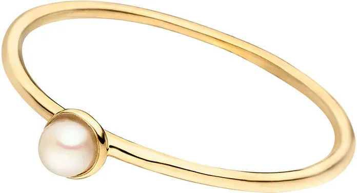 LEAF - STACKING RING PERLE - gold