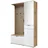 Möbel Kraft MONACO Garderobenkombination 122x195x35 cm Weiß