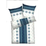 Dyckhoff Schneeflocke blau 135 x 200 + 80 x 80 cm