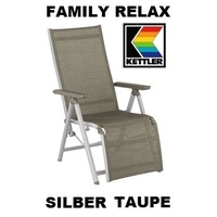 KETTLER LIEGESESSEL RELAXSESSEL RELAXLIEGE FAMILY SILBER TAUPE Art.03080160210
