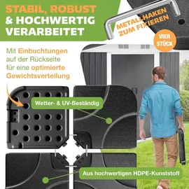 Kesser Schirmständer 60 Liter Kunststoff Grau