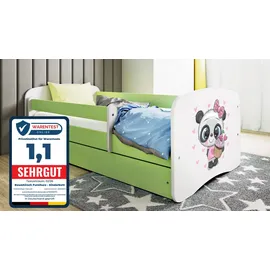 raumhirsch furniture Kinderbett Panda 80 x 180 cm Holzwerkstoff grün