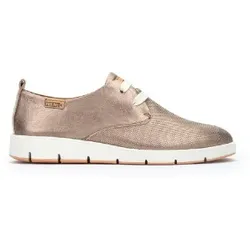 Pikolinos für Damen. W8A-4877CLC1 Madrid silberne flache Lederschuhe mit Schnürsenkeln (40), Wohnung, Lässig