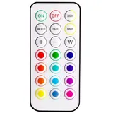 Jibenhome LED Unterbauleuchte RGB LED Schranklicht Akku mit Fernbedienung, 13 Farbwechsel Nachtlicht, Schrankleuchten Kabinett Beleuchtung für Schlafzimmer, Kleiderschrank weiß Nur-1-Steuerung