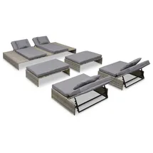 vidaXL Garten-Lounge-Set 5-tlg. grau 42889