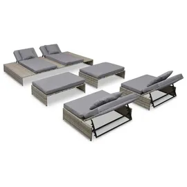 vidaXL Garten-Lounge-Set 5-tlg. grau 42889