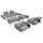 vidaXL Garten-Lounge-Set 5-tlg. grau 42889