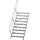 Günzburger MUNK Aluminium-Treppe Stufen 45° 9 Stufen