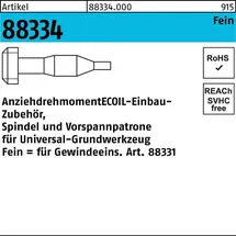 AMECA Einbauzubehör R 88334 Spindel/Vorspannpatrone M12x 1,5 Stahl 1 Stück