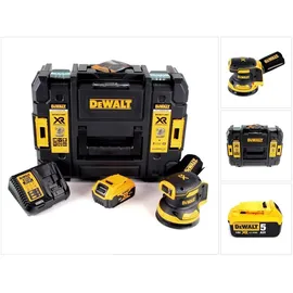 DeWalt DCW 210 P1 Akku Exzenterschleifer 18V 125mm Brushless + 1x Akku 5,0Ah + Ladegerät + TSTAK