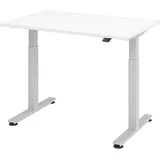 bümö Büroschreibtisch elektrisch höhenverstellbar Weiß