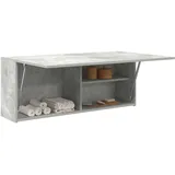 Gecheer Bad-Wandschrank Hängeschrank Badschrank Küchenschrank Medizinschrank Badmöbel Betongrau 100x25x40 cm Holzwerkstoff