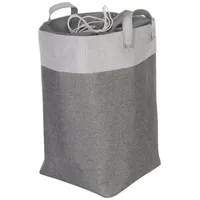 Möve Wäschekorb MÖVE, grau, B:30cm H:50cm T:30cm, Stoff, Wäschesammler,