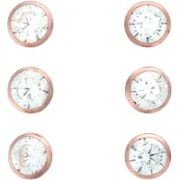 VIVANCE Ohrstecker-Set 925 Silber rotvergoldet 3er-Set rot 4mm